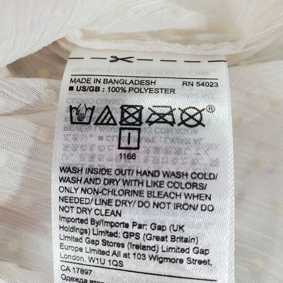 🔥NWT Banana Republic Cream Swiss Dotted Long Sleeve Top Small - Picture 9 of 11